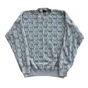 Vintage 90s Tosani 3D Knit Textured Coogi Style Sweater XL